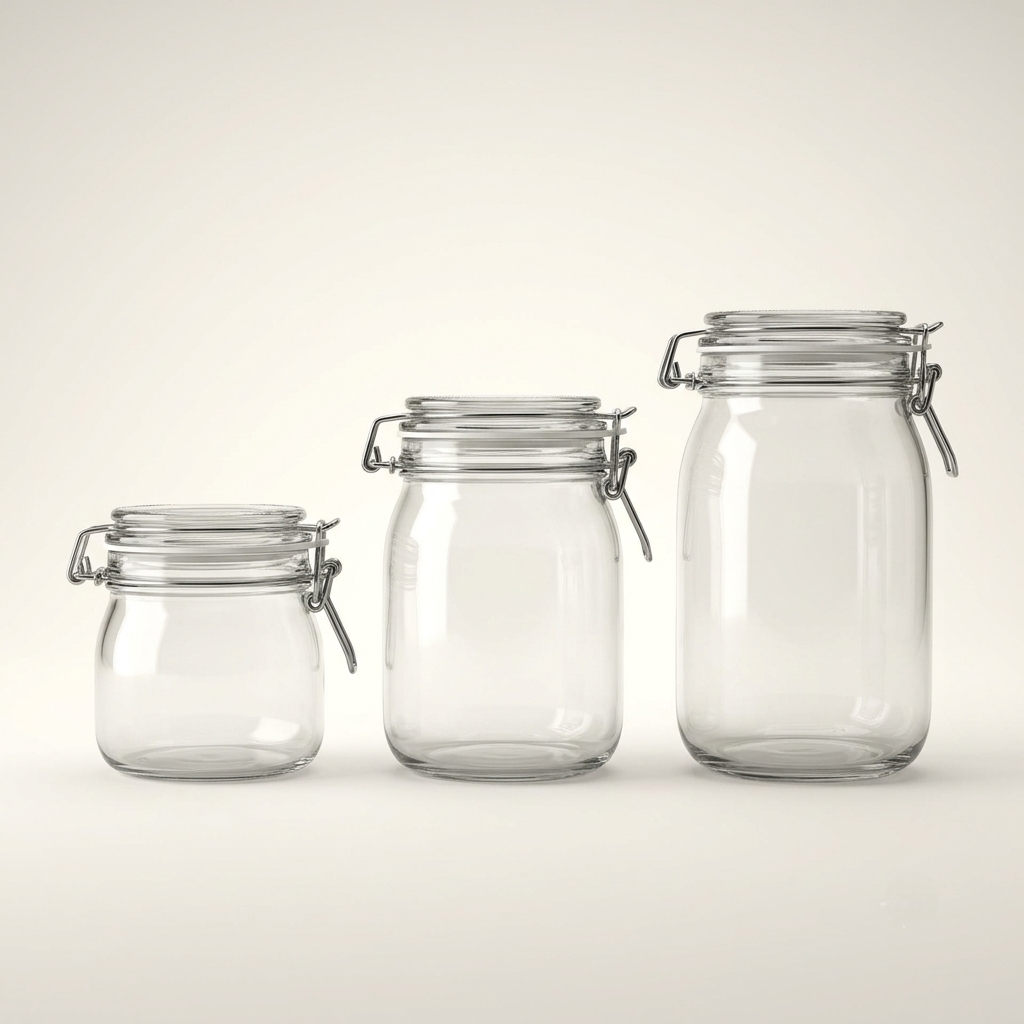 Glas Vorratsgläser Set mit Bügelverschluss