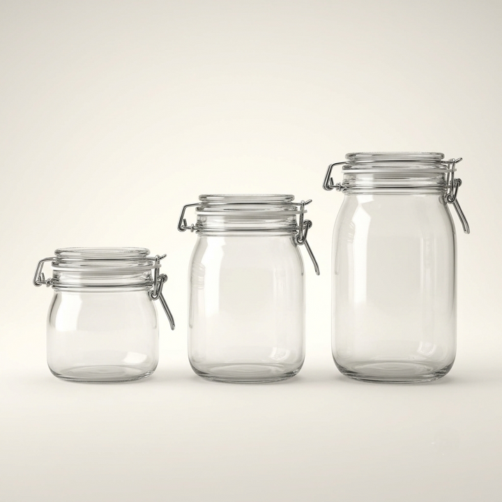 Glas Vorratsgläser Set mit Bügelverschluss