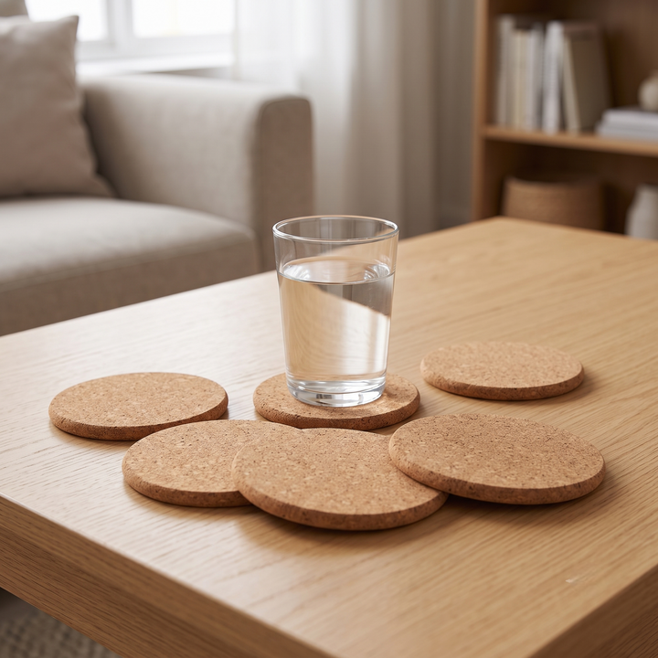 Kork Untersetzer Set